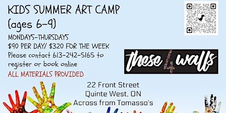 Kids Summer ART CAMP for 6-9 years (WEEK JULY 15-18)