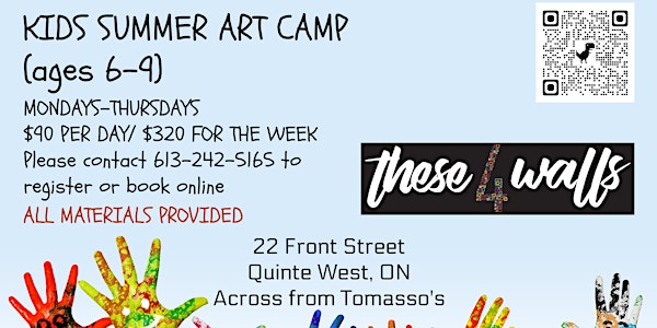 Kids Summer ART CAMP (WEEK JULY 22-25)