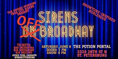 Primaire afbeelding van Ybor City Sirens LLC Present: Sirens Off Broadway