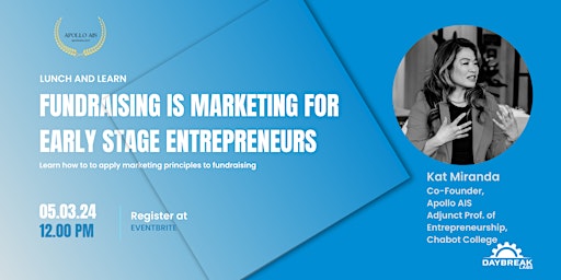 Fundraising is Marketing for  Early Stage Entrepreneurs  primärbild