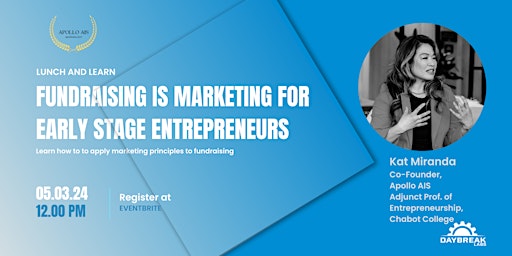 Imagem principal de Fundraising is Marketing for  Early Stage Entrepreneurs