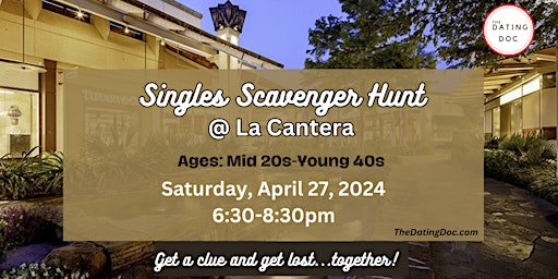 San Antonio Singles Scavenger Hunt (Ages: Mid 20s-Young 40s) primary image
