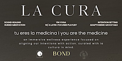 Primaire afbeelding van La Cura Wellness event | yin yoga | sound healing | adaptogenic Mocktails