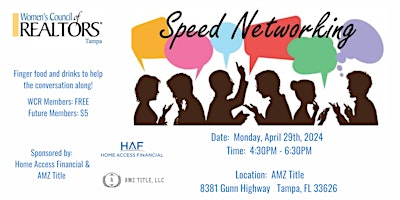Women's Council of Realtors Tampa  - POP UP SPEED NETWORKING!! primary image