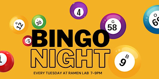 Imagem principal do evento Bingo Night @ Ramen Lab East Boca