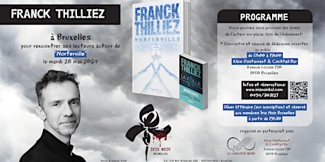 Franck Thilliez: séance de dédicaces et dîner littéraire à Bruxelles
