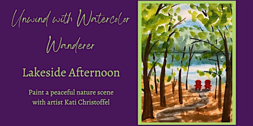 Unwind with Watercolor Wanderer - Lakeside Afternoon primary image