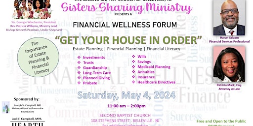 Immagine principale di FINANCIAL WELLNESS FORUM "GET YOUR HOUSE IN ORDER" 