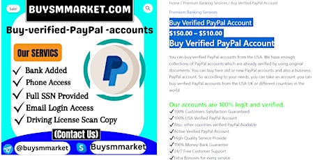 Buy Verified PayPal Account All typs of paypal avalable (R)
