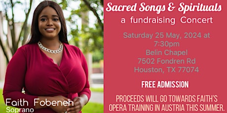 Sacred Songs & Spirituals…a fundraising concert