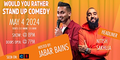 Primaire afbeelding van STAND UP COMEDY SPECIAL: WOULD YOU RATHER EDITION!
