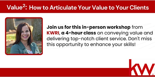 Imagem principal do evento Value2: How to Articulate Your Value to Your Clients!