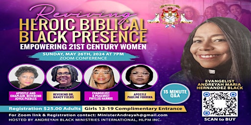 HEROIC BIBLICAL BLACK PRESENCE: Empowering 21st Century Women of Color primary image