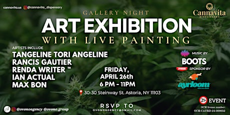 Art Exhibition + Live Painting +  Music + Cannabis At CANNAVITA