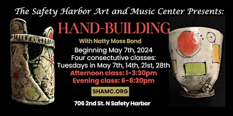 Clay Hand-Building  Class with Natty Moss Bond - Afternoon
