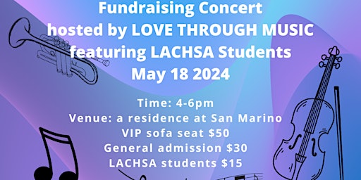 LACHSA LOVE THROUGH MUSIC Fundraiser Concert  primärbild