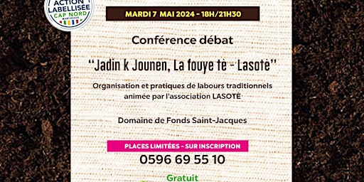 Primaire afbeelding van CONFÉRENCE DÉBAT: JADIN K JOUNEN LA FOUYE TE - LASOTE