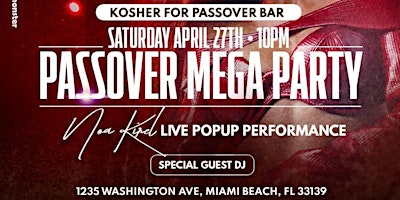 Primaire afbeelding van PASSOVER Mega Event w/ Noa Kirel @ M2 Nightclub (Formerly Known as Mansion)