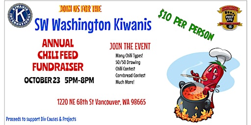 Hauptbild für SW Washington Kiwanis Annual Chili Feed Fundraiser