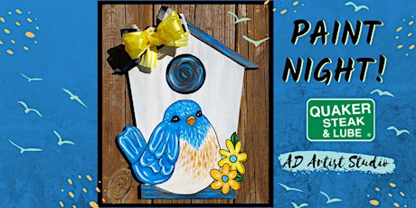 Birdhouse Door Hanger Paint Night