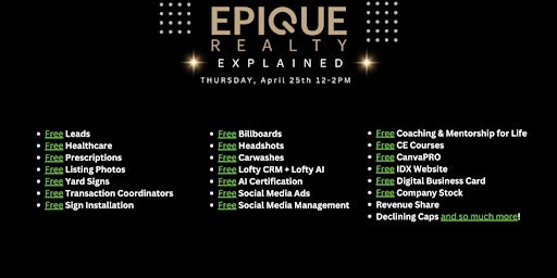 A Disruptive Brokerage For Modern Realtors® - Epique Realty Overview primary image