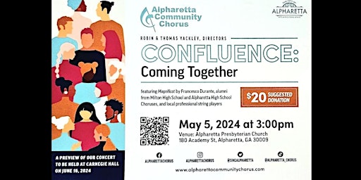 Imagem principal do evento Alpharetta Community Chorus Concert - Confluence: Coming Together