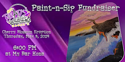 Imagem principal do evento Cherry Blossom Eruption - A Get Ready Hawaii Paint-n-Sip Fundraising Event
