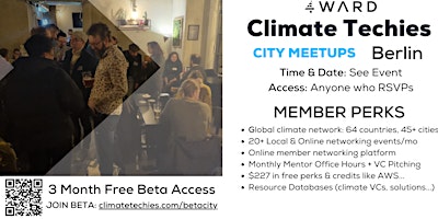 Primaire afbeelding van Climate Techies Berlin - Bi-Monthly Sustainability & Networking Meetup