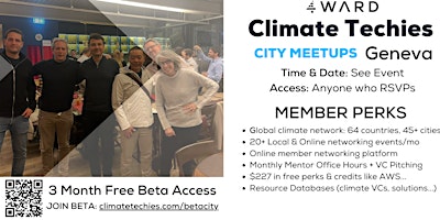 Climate Techies Geneva & Lausanne Member Sustainability Meetup primary image