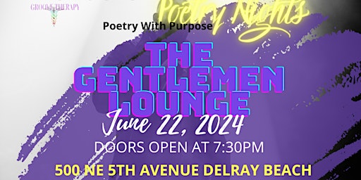 Hauptbild für The Gentlemen's Lounge Edition 2024 at GROOVE THERAPY POETRY NIGHTS