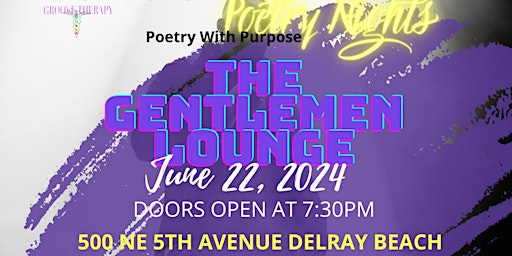 Primaire afbeelding van The Gentlemen's Lounge Edition 2024 at GROOVE THERAPY POETRY NIGHTS