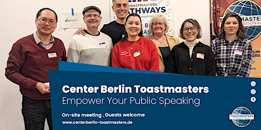 Primaire afbeelding van Center Berlin Toastmasters - Practice Public Speaking