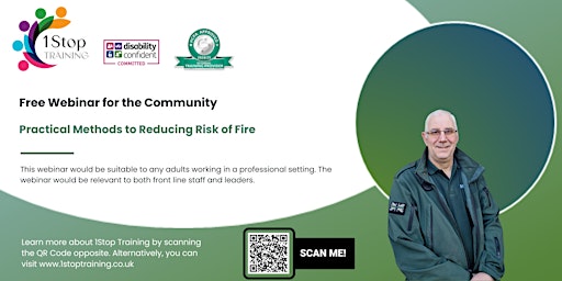 Hauptbild für Free Webinar for the Community - Practical Methods to Reducing Risk of Fire