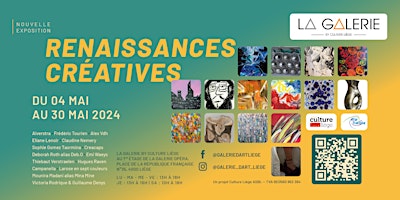 Imagem principal do evento Invitation pour le vernissage de "Renaissances Créatives"