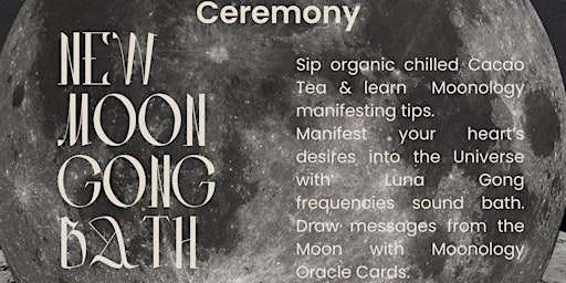 Imagen principal de Cacao Tea Moonology Ceremony & Gong Bath