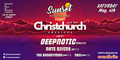 Primaire afbeelding van Sunset New Zealand presents CHRISTCHURCH SESSIONS Edition #3