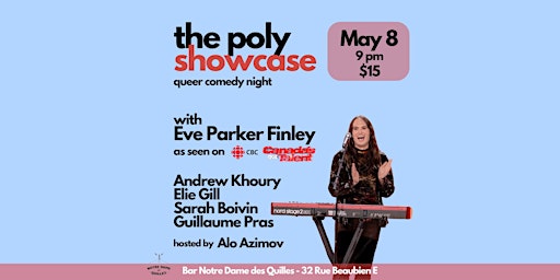 Imagem principal do evento The Poly Showcase - Queer comedy night featuring Eve Parker Finley