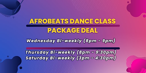 Imagem principal do evento Afrobeats Dance Class Package Deal