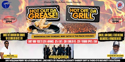 Imagem principal do evento Pack House! Hot Out Da Grease and Hot Off Da Grill! Memorial Day
