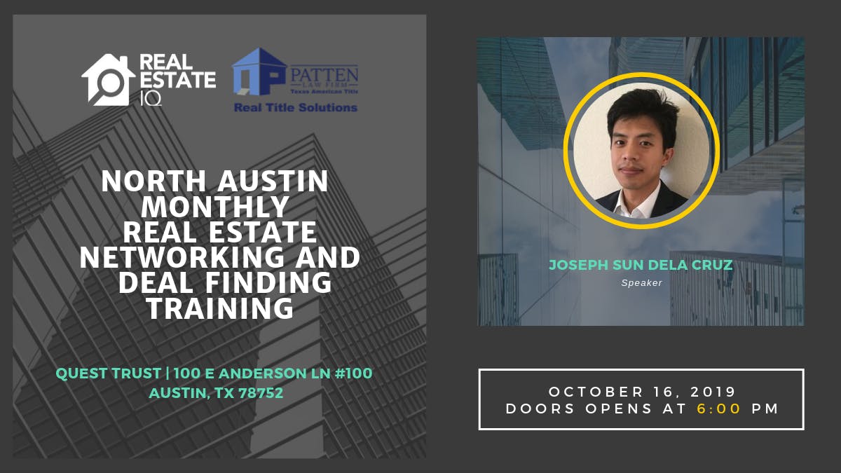 Austin - North Austin Monthly Real Estate Networking and Deal Finding Training