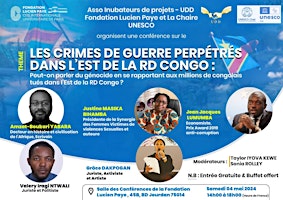 Imagem principal do evento CONFERENCE SUR LES CRIMES DE GUERRE DANS L'EST DE LA RD CONGO