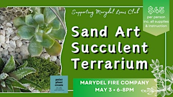 Sand Art Succulent Terrarium Fundraiser primary image