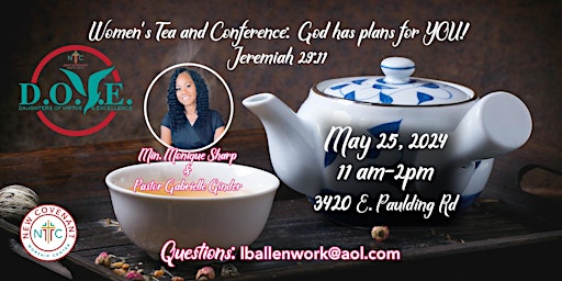 Primaire afbeelding van God Has Plans for YOU! Women's Tea and Conference