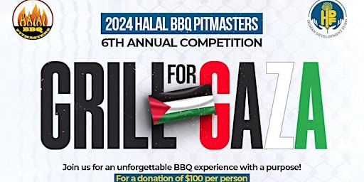 Image principale de 2024 Halal BBQ Pitmasters "Grill for Gaza"