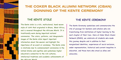 Imagem principal do evento Annual Donning of the Kente Ceremony with Former Senator Maggie W. Glover