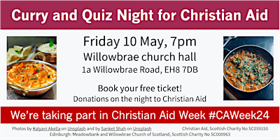 Image principale de Curry and Quiz Night at Willowbrae