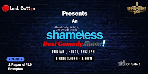 Imagem principal do evento SHAMELESS  - A Stand Up Comedy Show
