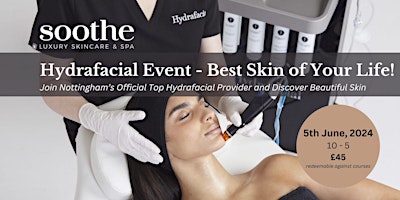 Imagem principal do evento Get The Best Skin Of Your Life With Hydrafacial