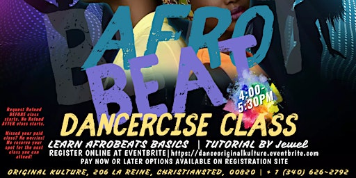Immagine principale di AfroBeat Dancercise Class (Sundays) 