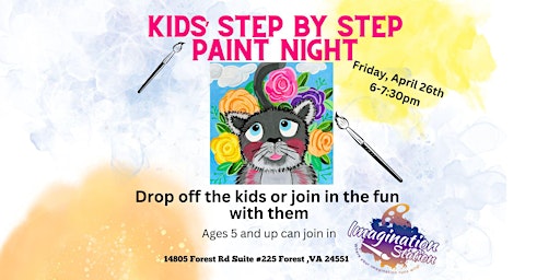 Imagem principal do evento Kids' Paint Night @ Imagination Station Studio